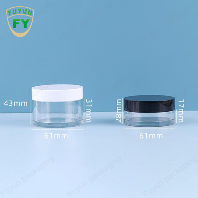 Fuyun 30ml 50ml nhựa pet nhựa trong suốt miệng rộng cho mắt ngủ hũ kem bùn
