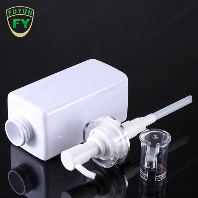 Clear White Square Shampoo Pump Dispenser Chai 300ml 400ml 600ml 800ml