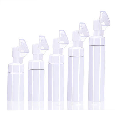 Bàn chải silicone 120ml Fuyun Chai bơm màu trắng rỗng Dễ dàng mở đầu để rửa mặt