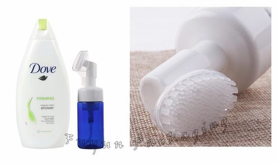 Chai bơm tạo bọt 100ml có đầu cọ để làm sạch da mặt