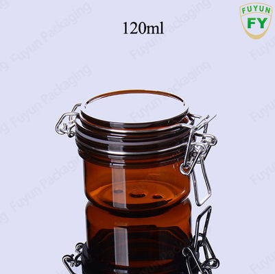 Lưu trữ cấp thực phẩm Bình chứa hổ phách / Hũ có khóa kẹp cho tủ bếp quán cà phê