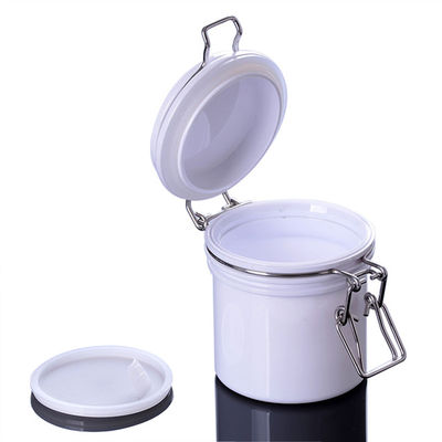 Lọ bao bì nhựa W60mm tròn Swing Top với nắp bản lề