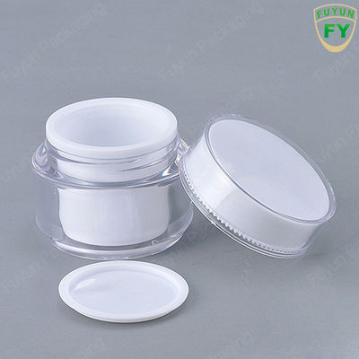 tái sử dụng lọ mỹ phẩm acrylic, lọ tường đôi màu trắng 50g có nắp