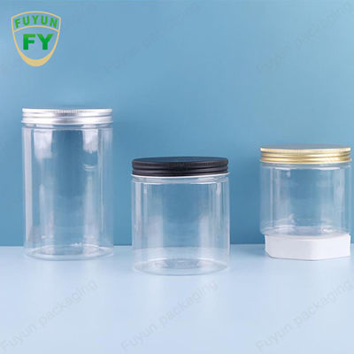 Bảo quản thực phẩm trong suốt Kẹo miệng rộng Hũ nhựa PET trắng 100ml 300ml