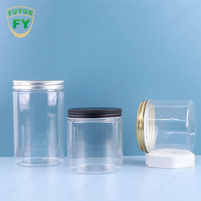 Bảo quản thực phẩm trong suốt Kẹo miệng rộng Hũ nhựa PET trắng 100ml 300ml