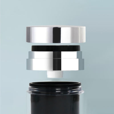 50ml Kem dưỡng ẩm màu đen trắng Hũ nhũ tương bơm không khí có nắp Bao bì hút chân không mỹ phẩm