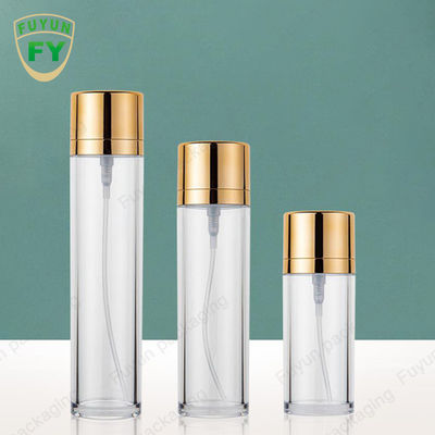 Chai xịt PET rỗng nắp vàng 50ml Bao bì mỹ phẩm hình trụ