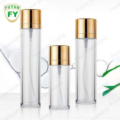 Chai xịt PET rỗng nắp vàng 50ml Bao bì mỹ phẩm hình trụ