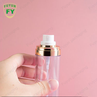Chai xịt PET rỗng nắp vàng 50ml Bao bì mỹ phẩm hình trụ