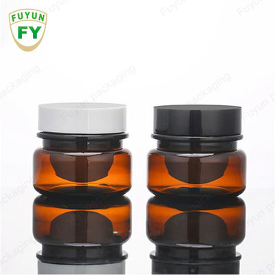 Bán buôn Mỹ phẩm Bao bì Thực phẩm 30ml Màu đen Hổ phách Chai Kem Mỹ phẩm Vật nuôi Với Nắp Đen Trắng