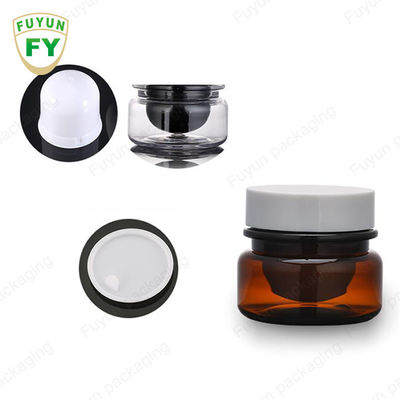 Bán buôn Mỹ phẩm Bao bì Thực phẩm 30ml Màu đen Hổ phách Chai Kem Mỹ phẩm Vật nuôi Với Nắp Đen Trắng