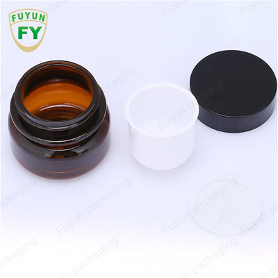 Bán buôn Mỹ phẩm Bao bì Thực phẩm 30ml Màu đen Hổ phách Chai Kem Mỹ phẩm Vật nuôi Với Nắp Đen Trắng