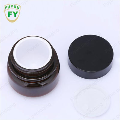 Bán buôn Mỹ phẩm Bao bì Thực phẩm 30ml Màu đen Hổ phách Chai Kem Mỹ phẩm Vật nuôi Với Nắp Đen Trắng
