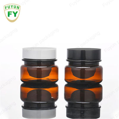 Bán buôn Mỹ phẩm Bao bì Thực phẩm 30ml Màu đen Hổ phách Chai Kem Mỹ phẩm Vật nuôi Với Nắp Đen Trắng