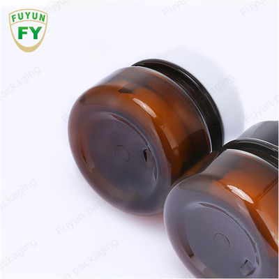 Bán buôn Mỹ phẩm Bao bì Thực phẩm 30ml Màu đen Hổ phách Chai Kem Mỹ phẩm Vật nuôi Với Nắp Đen Trắng