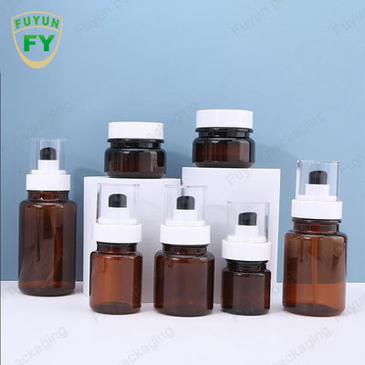 Fuyun 40ml 60ml Amber Skincare Chai bơm nhựa phun liên tục