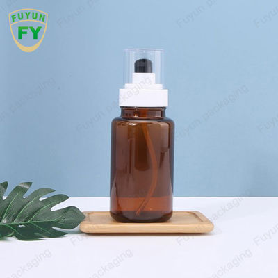 Fuyun 40ml 60ml Amber Skincare Chai bơm nhựa phun liên tục