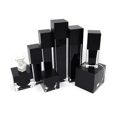 Fuyun 15ml / 30ml / 60ml / 100ml / 120ml / 15g / 30g / 50g / 100g Màu đen trong suốt hình chữ nhật hình chữ nhật chai nhựa acrylic đôi tường