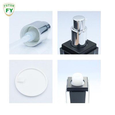 Fuyun 15ml / 30ml / 60ml / 100ml / 120ml / 15g / 30g / 50g / 100g Màu đen trong suốt hình chữ nhật hình chữ nhật chai nhựa acrylic đôi tường