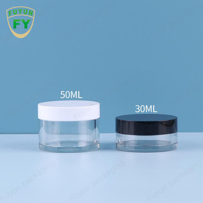 Fuyun 30ml 50ml nhựa pet nhựa trong suốt miệng rộng cho mắt ngủ hũ kem bùn