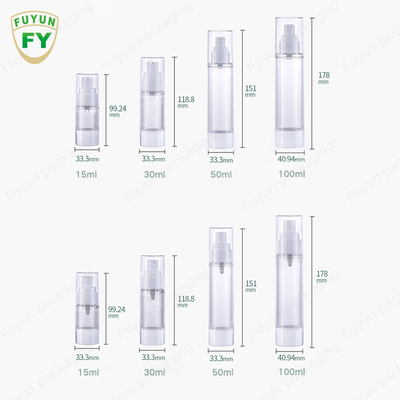 1oz 60ml 80ml 100ml PP Chai đựng mỹ phẩm nhỏ không có không khí Hộp đựng nước hoa hồng