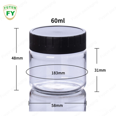 60ml 100ml Lọ nhựa bao bì chăm sóc da có nắp trắng